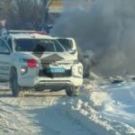 Несподівана пожежа в центрі Луцька: автівка охопила вогонь на міській вулиці (ВІДЕО)