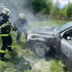 На Волині посеред дня спалахнув легковик